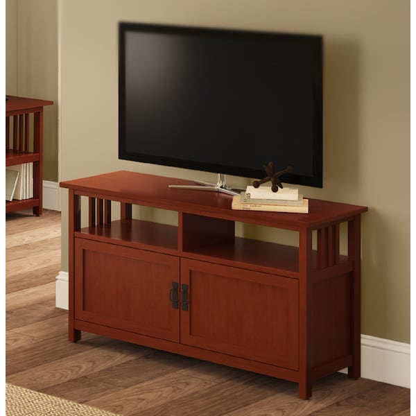 Classic Mission Style TV Stand, Cherry, 42 W